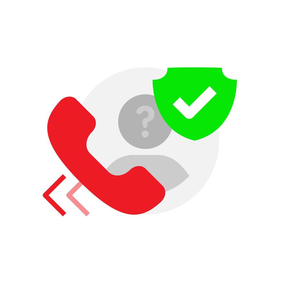 block spam phone calls, unknown numbers auto reject concept illustration flat design vector. simple modern graphic element for landing page ui, infographic, icon vector