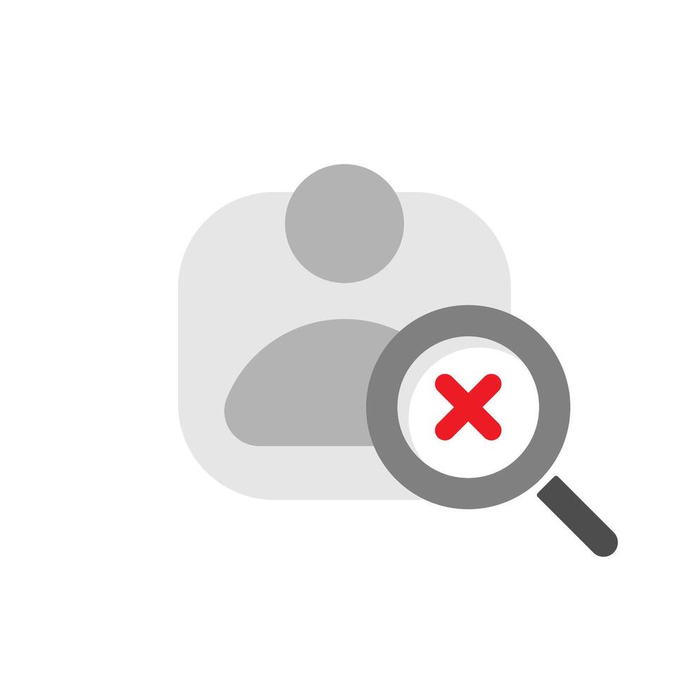 account name not found concept illustration flat design vector. simple, modern graphic element for landing page, empty state ui, infographic, icon vector