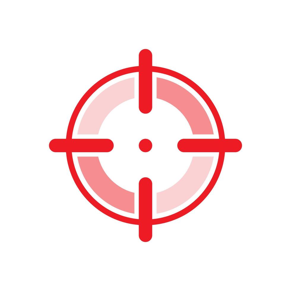 Aim target concept illustration flat design vector. simple modern graphic element for infographic, icon, logo vector