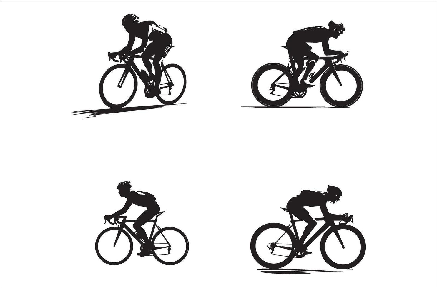 bicycle silhouette vector, Black Bicycle Vector