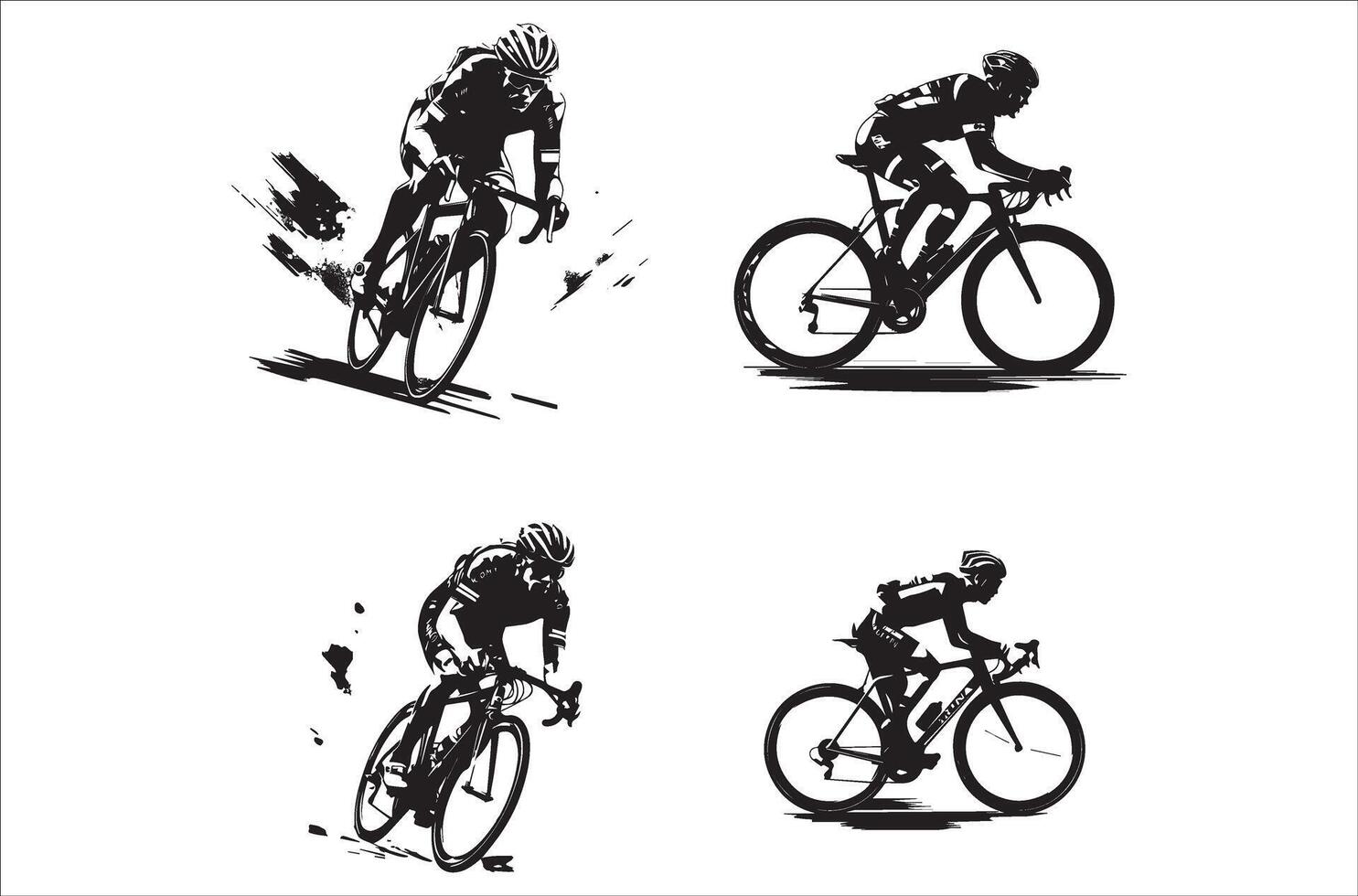 bicycle silhouette vector, Black Bicycle Vector
