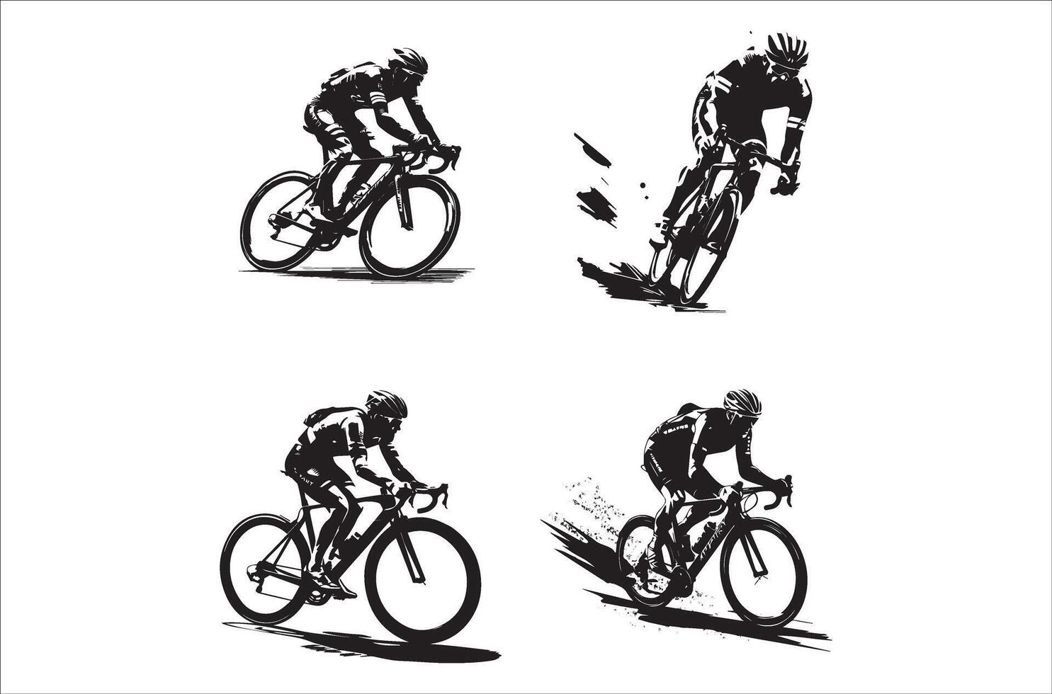 bicycle silhouette vector, Black Bicycle Vector