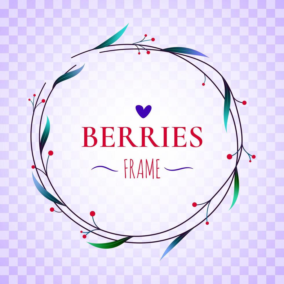 Elegant abstract Berries Frame vector illustration. Eps 10