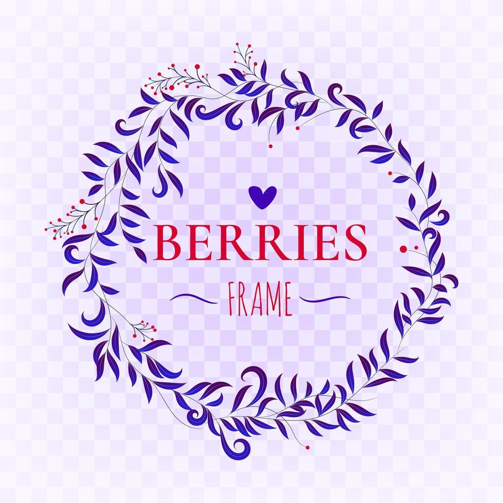 Elegant Berries Frame vector illustration
