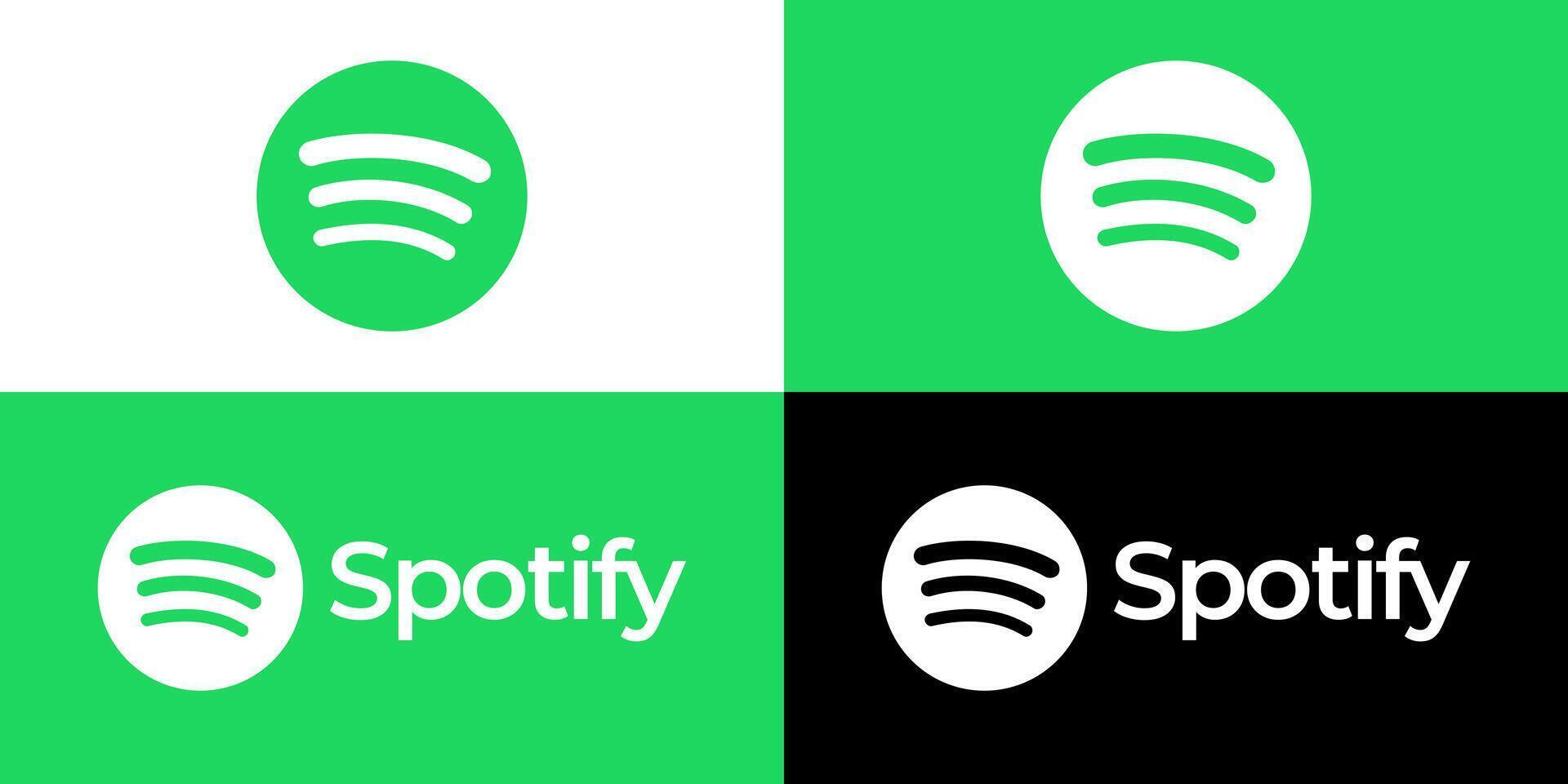 Spotify logo icon vector. Streaming music app sign symbol vector