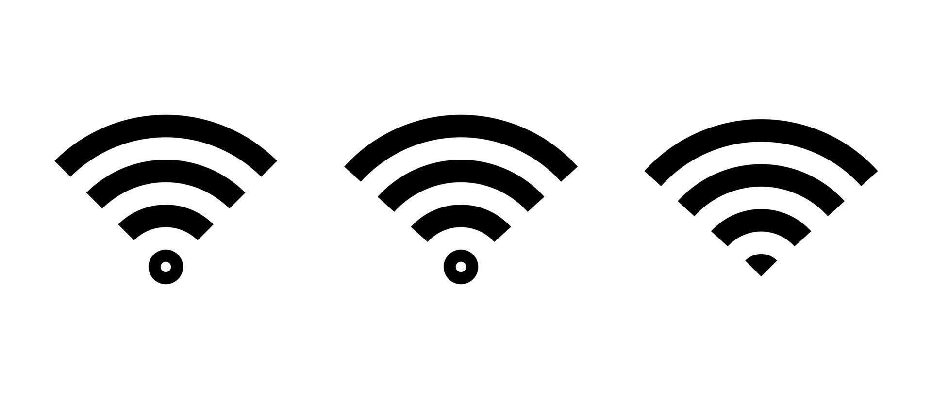 Wifi icono vector en línea estilo. inalámbrico conexión red firmar símbolo. editable carrera