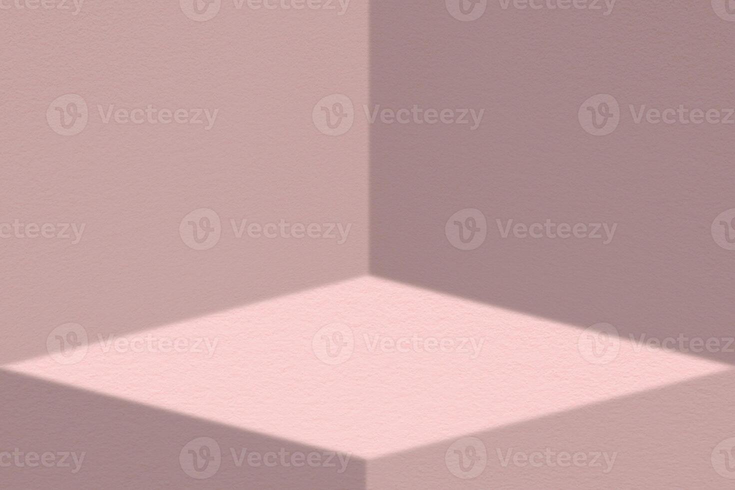 Light Coral Stucco Poduim with Wall Background, , Suitable for Product Presentation Backdrop, Display, and Mock up. photo