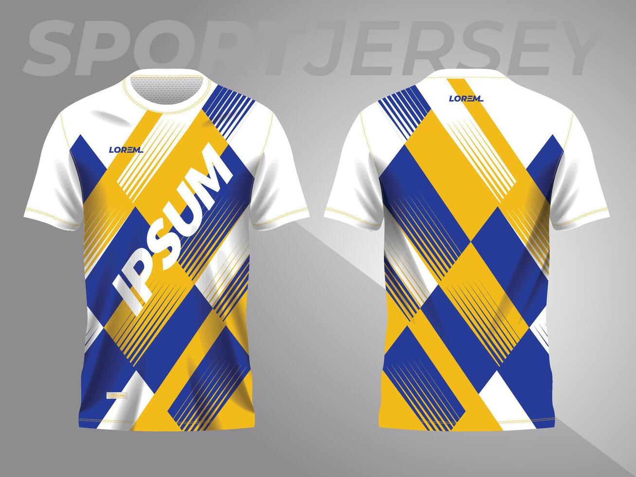 resumen azul y amarillo antecedentes y modelo para deporte jersey diseño vector