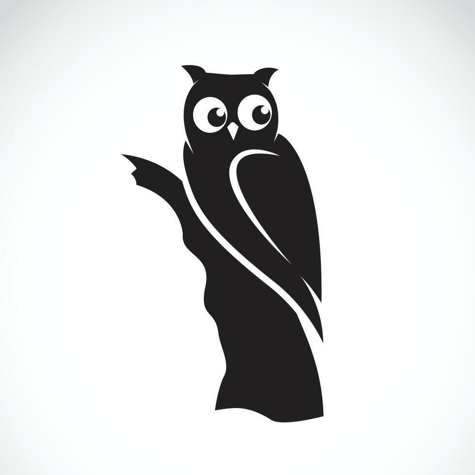 Vector of an owl on white background. Bird. Easy editable layered vector illustration.