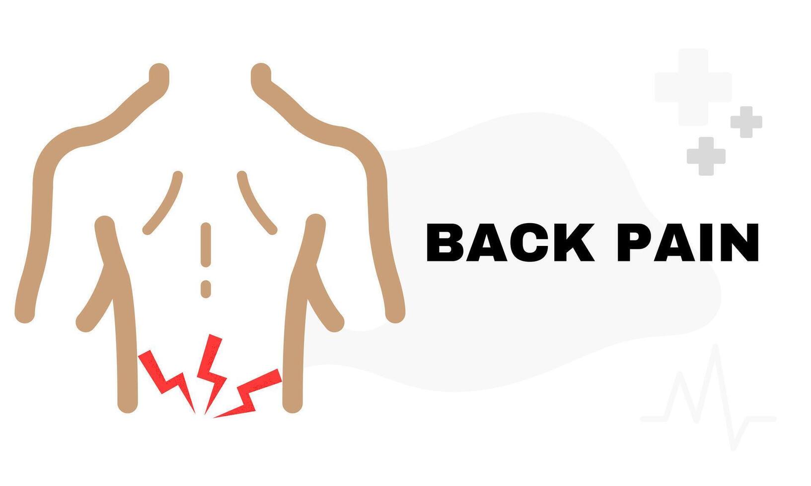 Back pain concept illustration vector