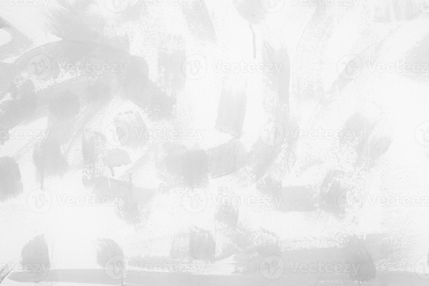 White Brush Stroke Painting on Concrete Wall Texture Background. photo