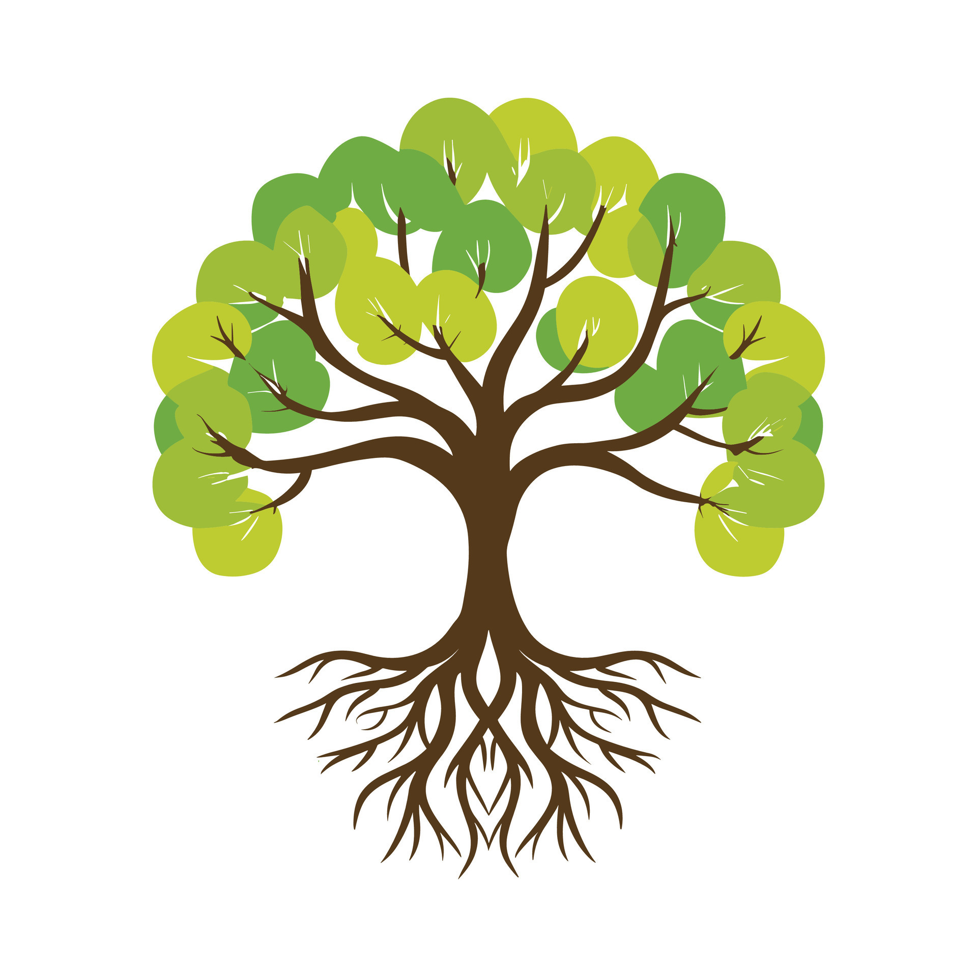 Tree with roots vector illustration 38011051 Vector Art at Vecteezy