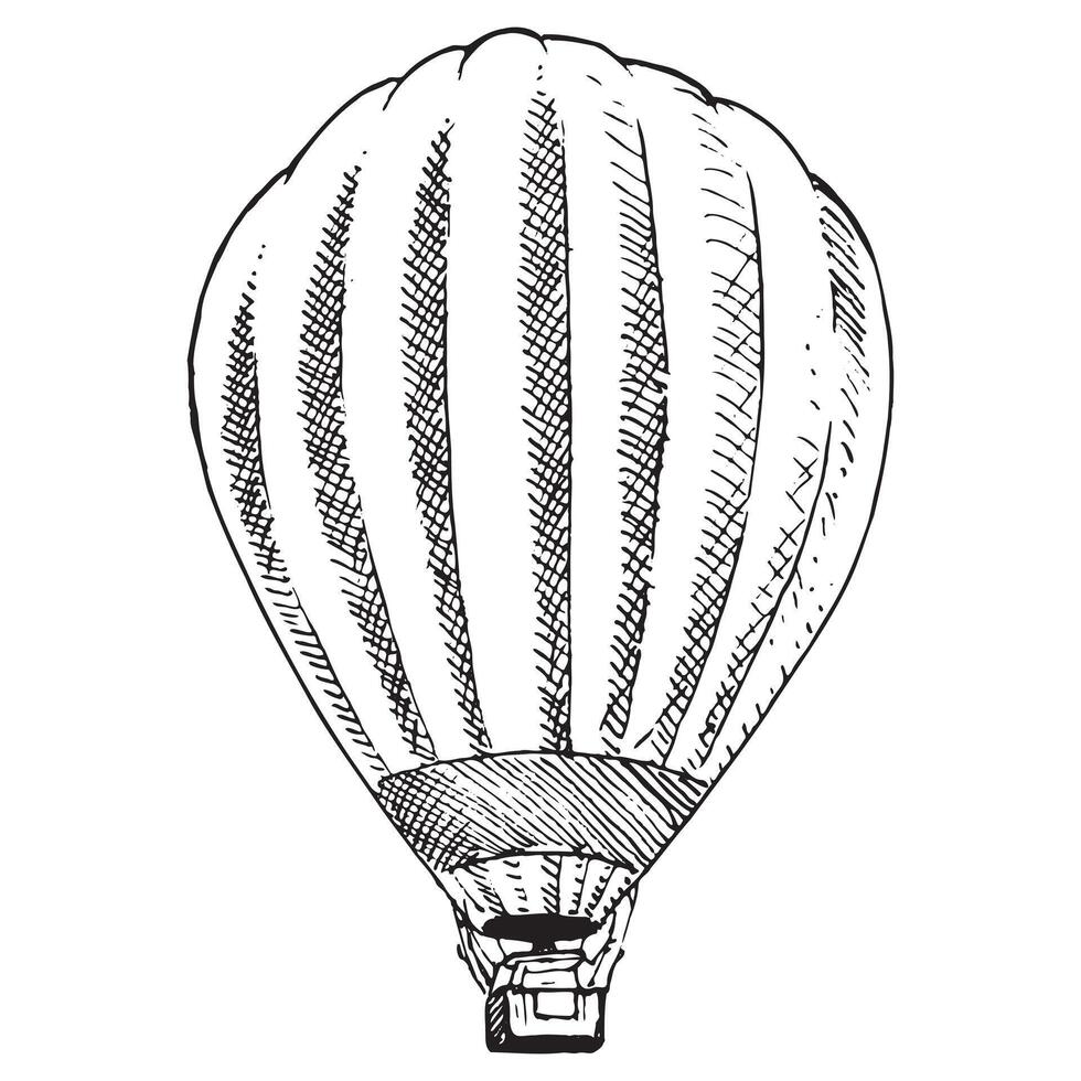 Hot air balloon illustration. vector