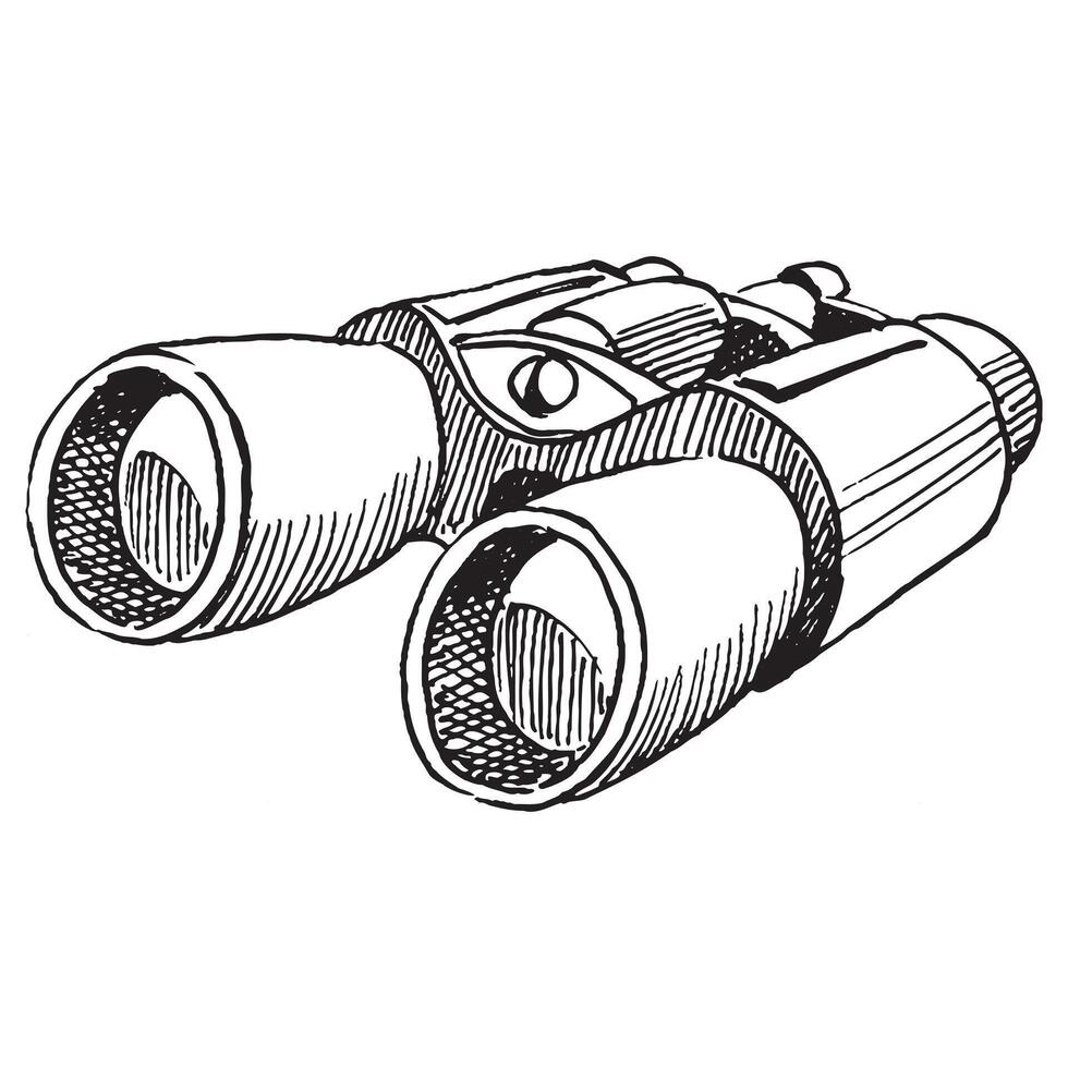 binocular bosquejo ilustración vector