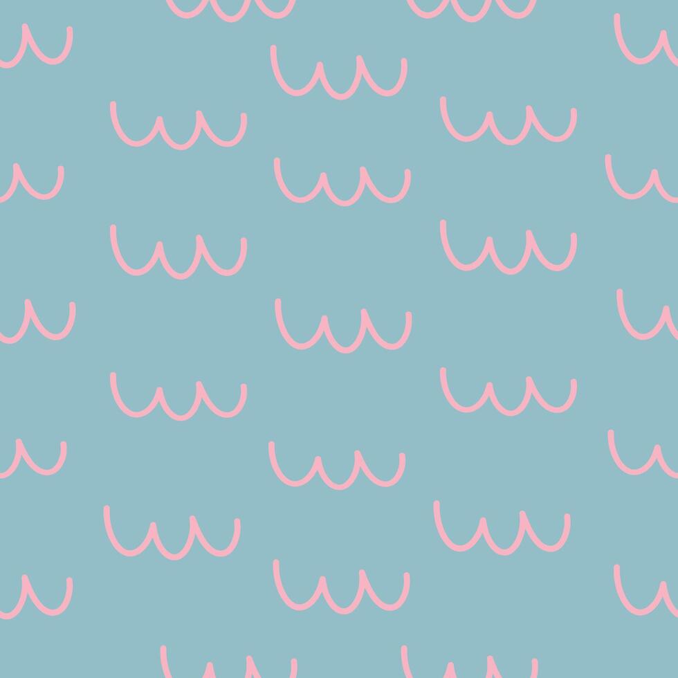set of cute pastel minimal seamless pattern with lines poka dots doodle lines hand draw vector illustration