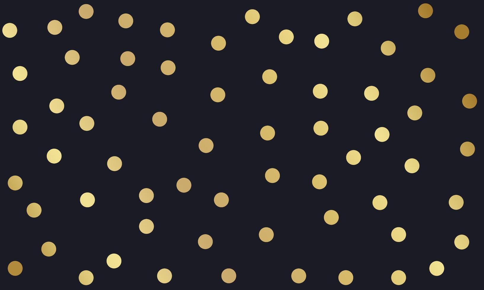 Festive background with gold polka dots on dark vector