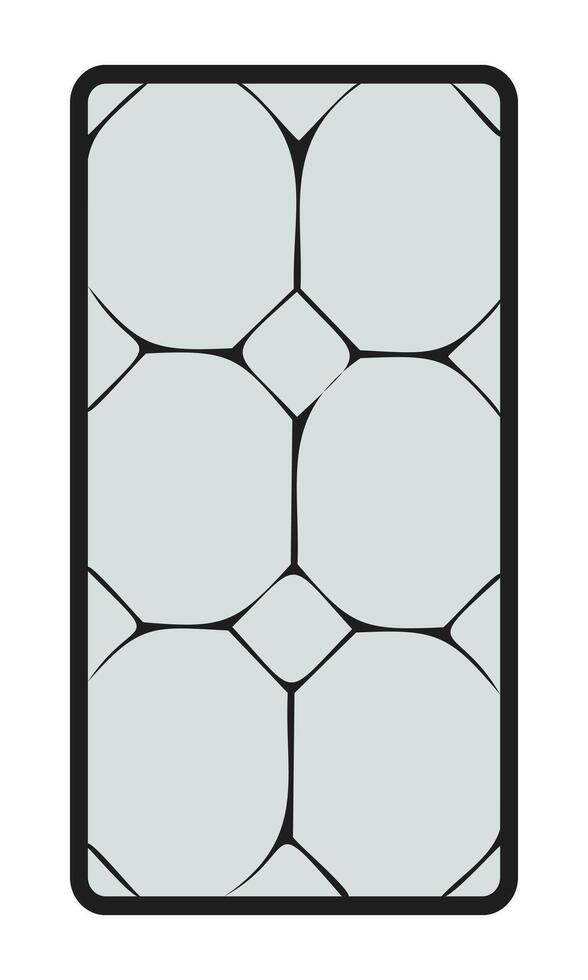 silueta de un ventana marco con un divisor contorno para manchado vaso vector