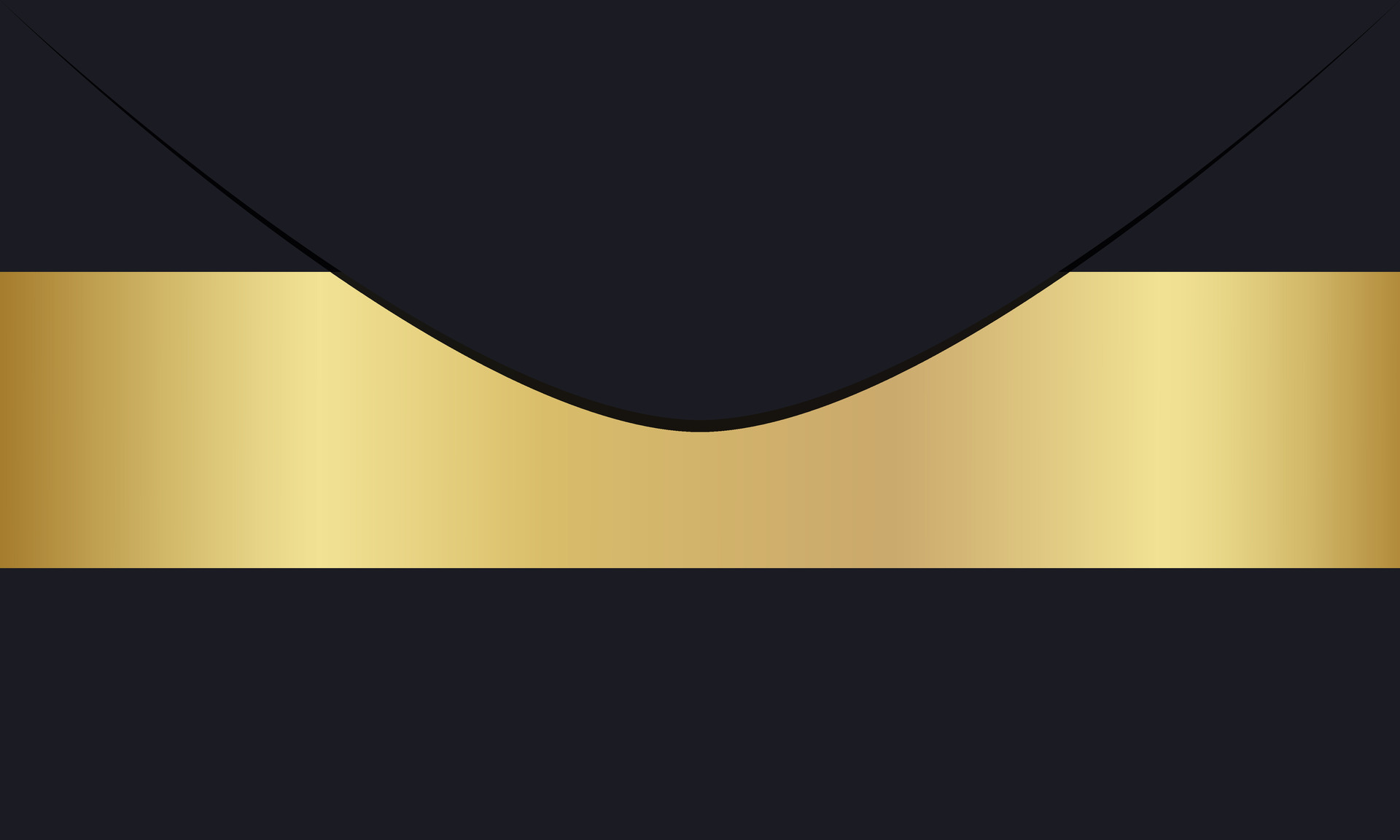 Luxury expensive horizontal envelope with gold stripe for important
