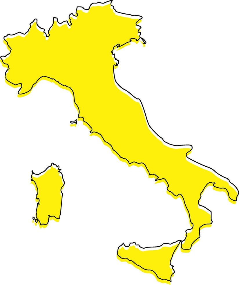 High detailed vector map - Italy