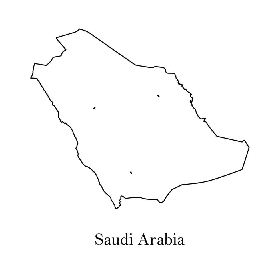 alto detallado vector mapa - saudi arabia