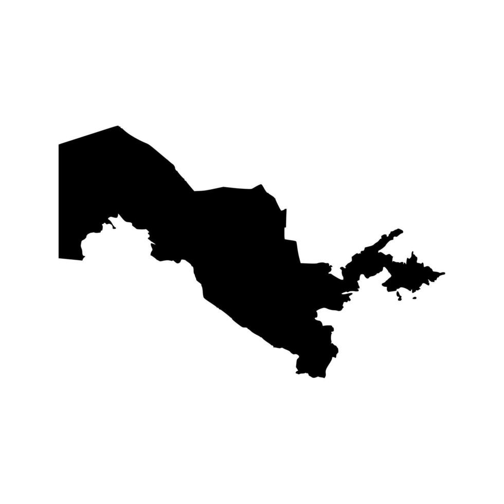Uzbekistan vector country map silhouette