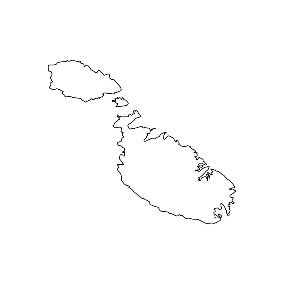 alto detallado vector mapa - Malta