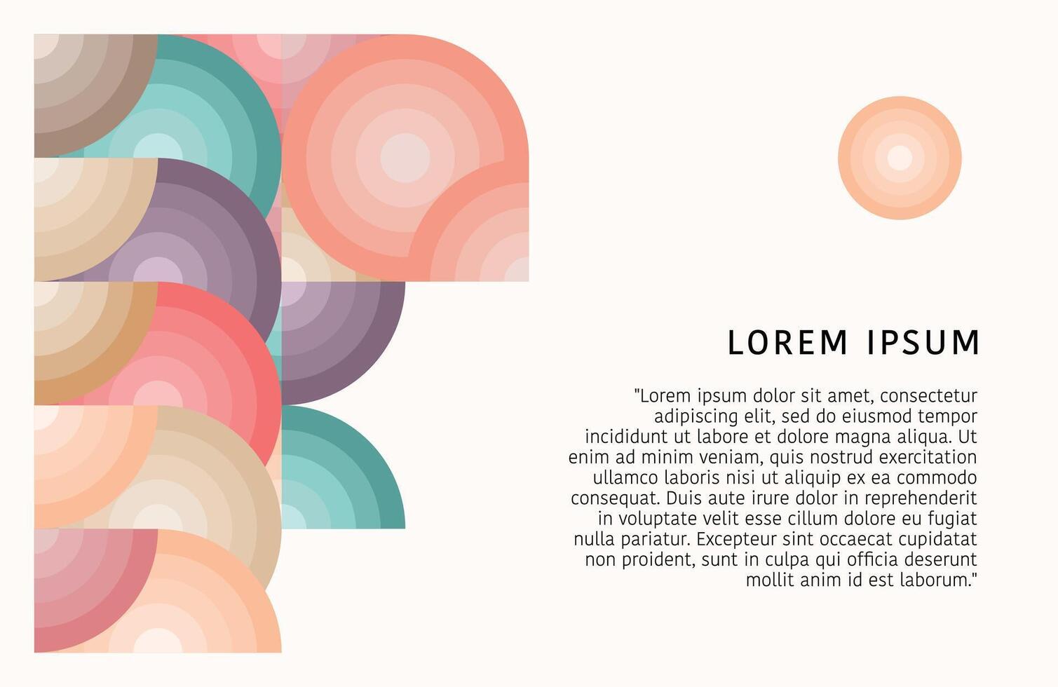 Abstract colorful geometric composition for landing page, background, website, social media, poster vector