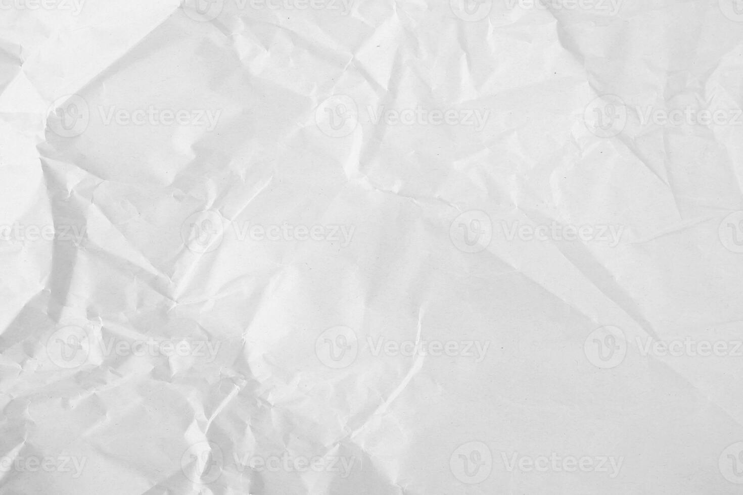 White Crumpled Paper Texture Background. photo