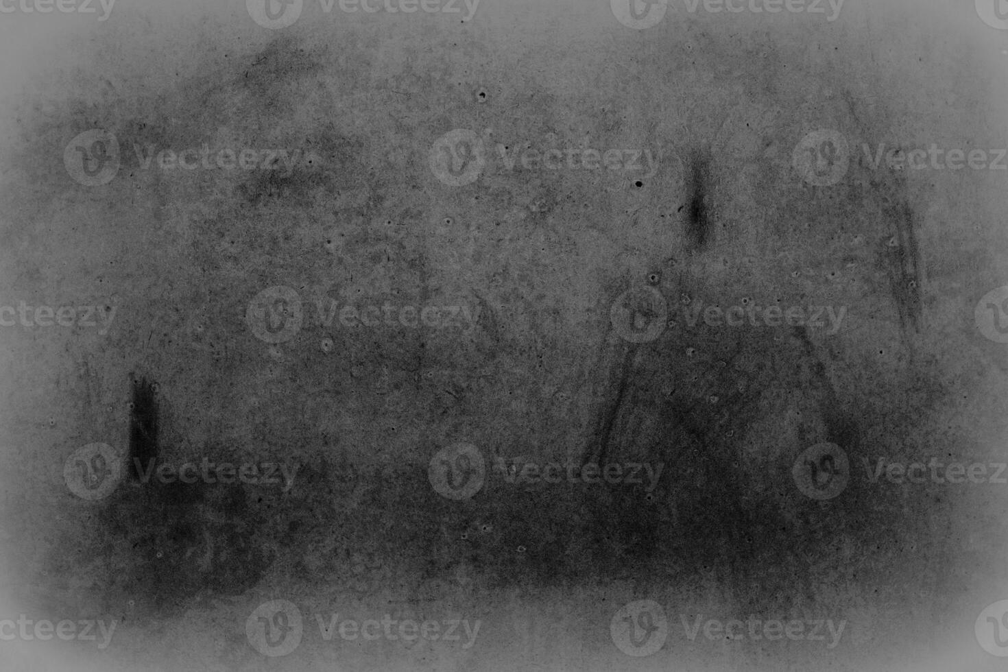 Dirt and Scratches on Gray Film Grains Background, Suitable for Overlay. photo