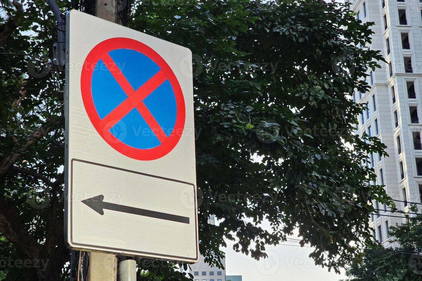 Close up No Parking Sign. photo