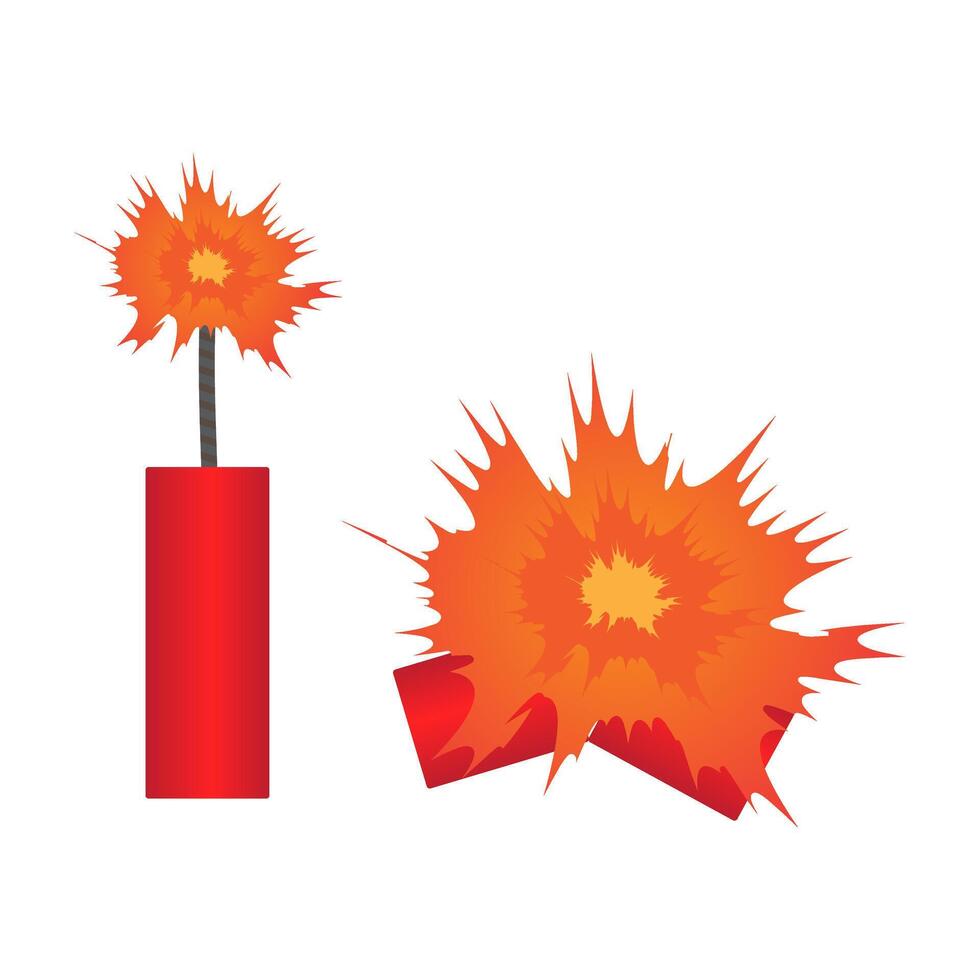 Firecracker firework design for festival. Vector illustration EPS 10.