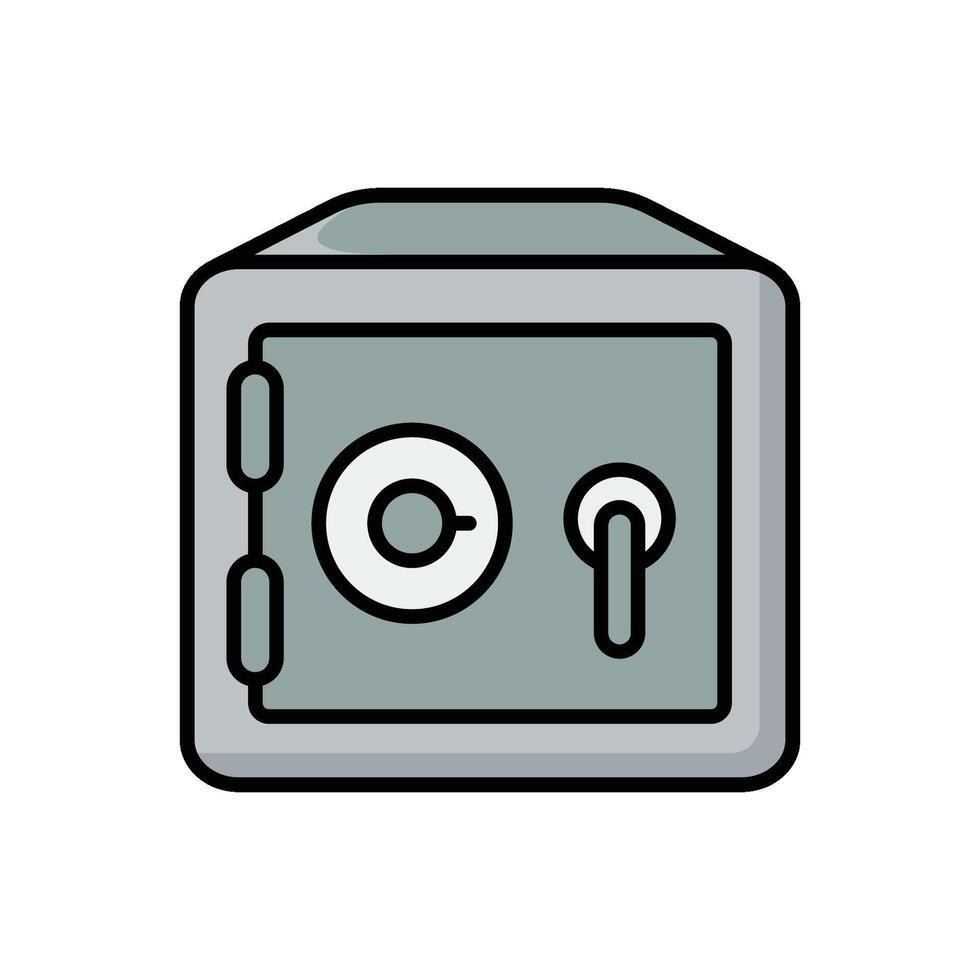 seguro caja icono vector diseño modelo sencillo y moderno