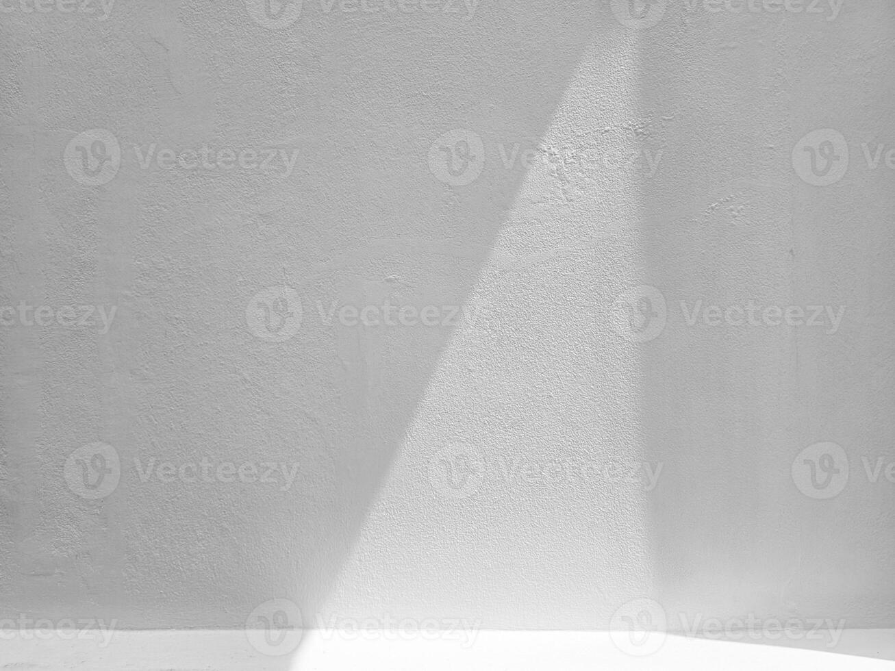 White Stucco Shelf and Wall with Natural Light and Shadow Background. photo