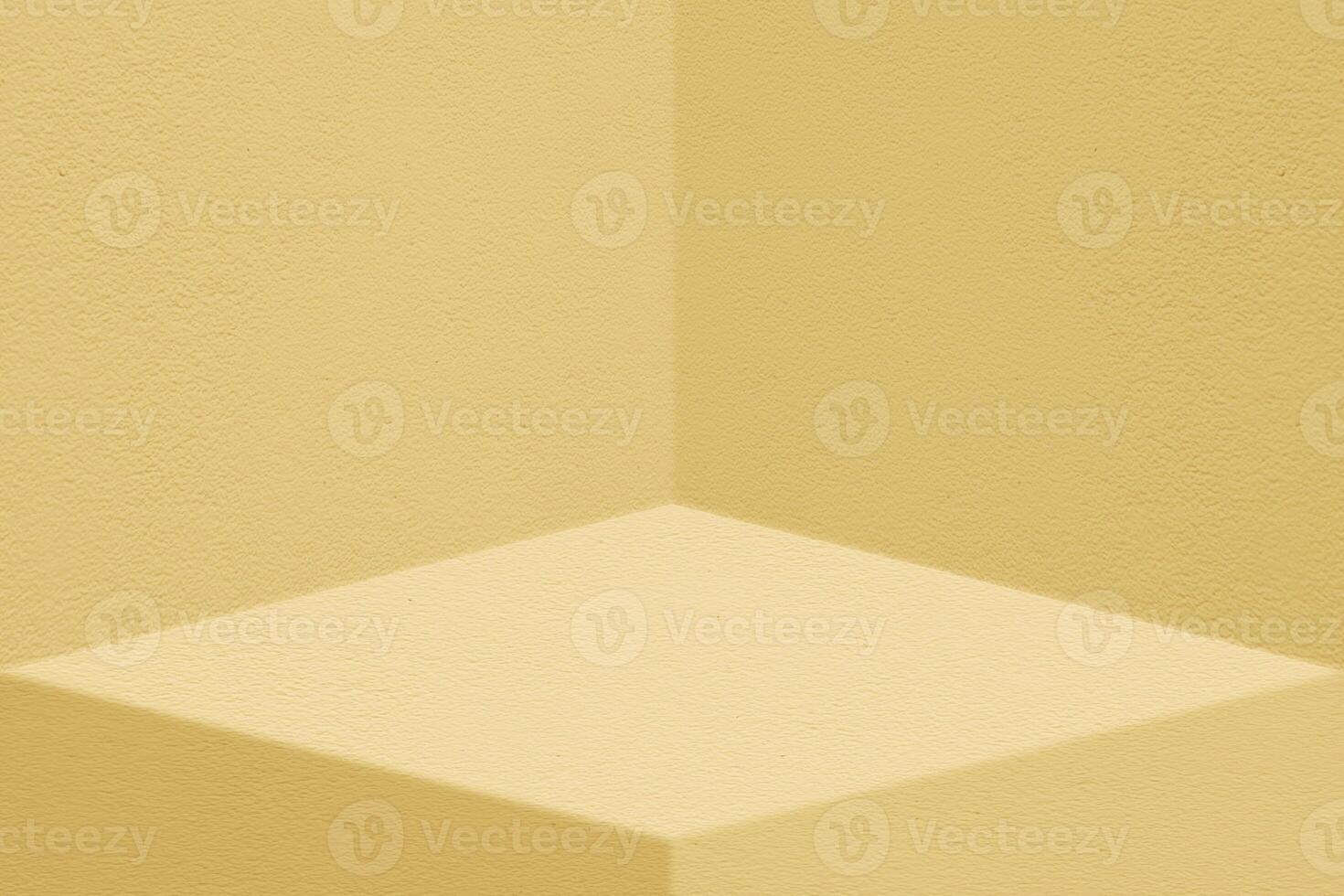 Gold Stucco Poduim with Wall Background, , Suitable for Product Presentation Backdrop, Display, and Mock up. photo