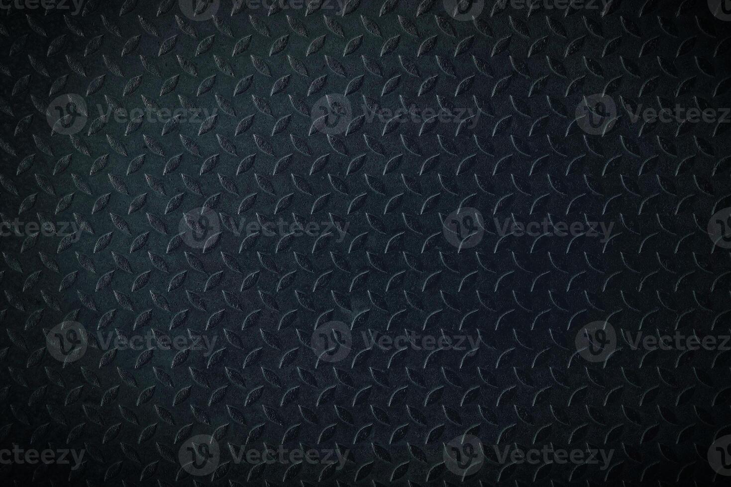 Black Metal Diamond Plate Texture Background. photo