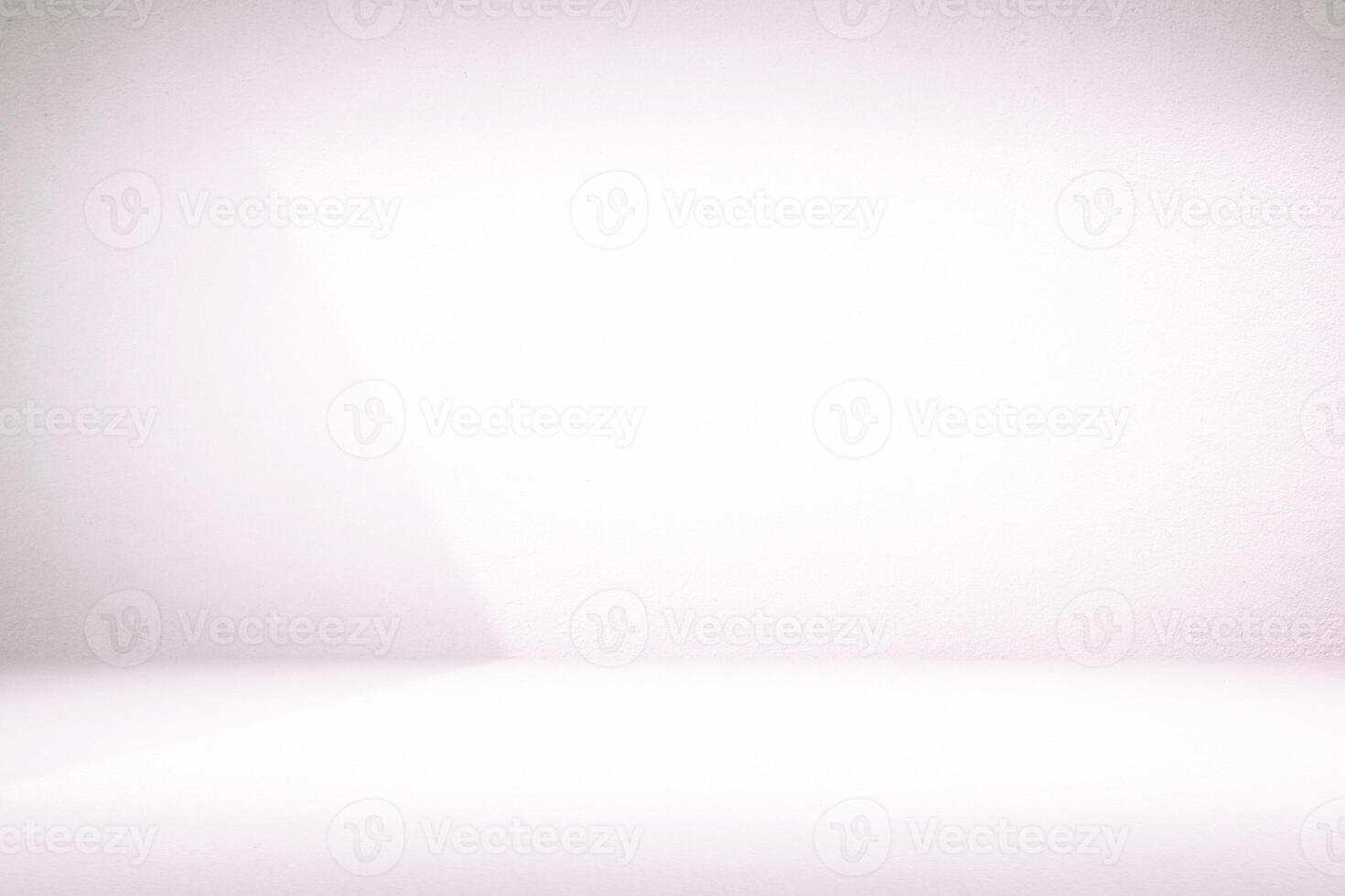 Abstract White Concrete Room Background with Beautiful Light Leak, for Product Presentation Backdrop and Mockup. photo