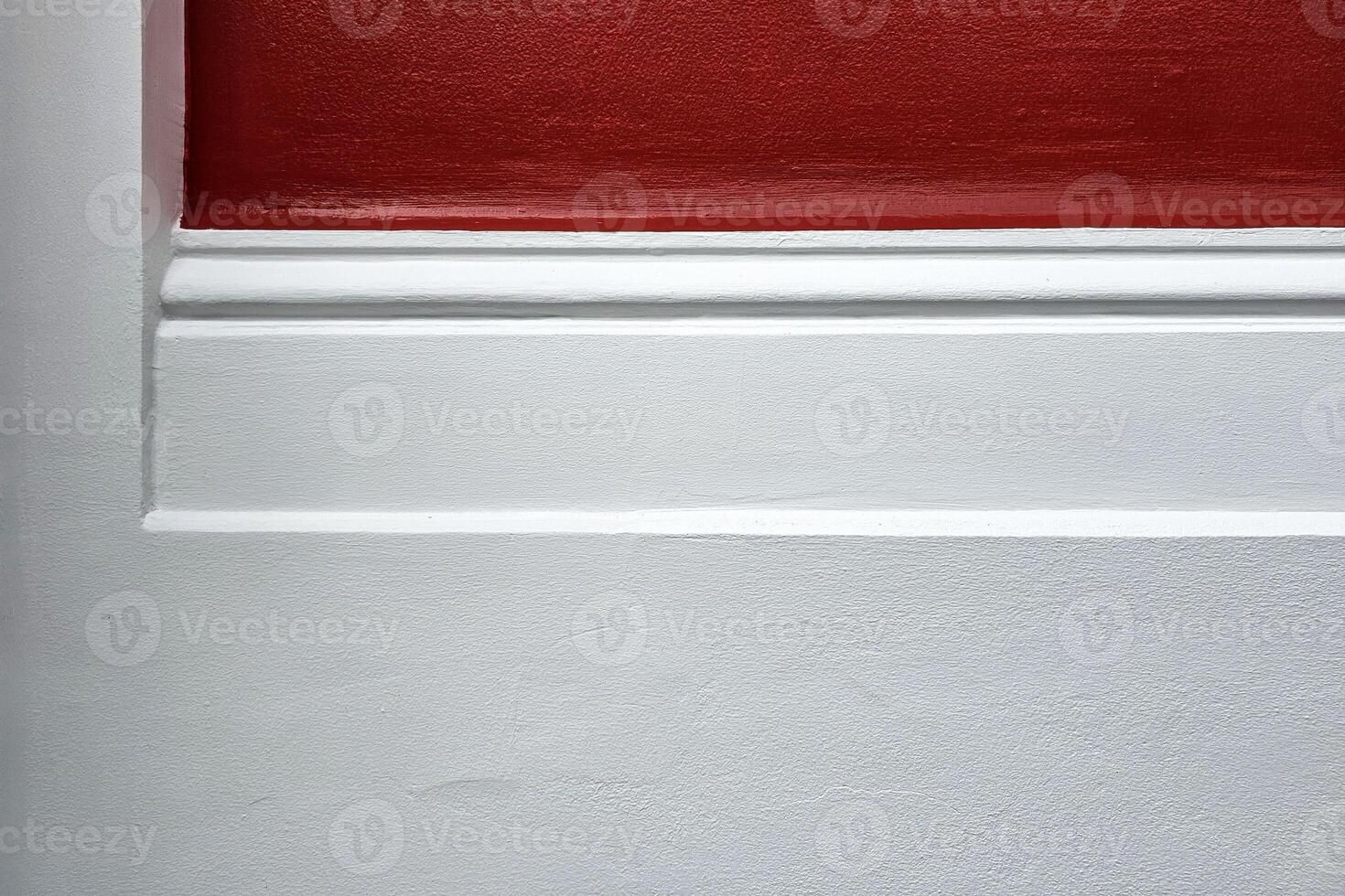 Minimal White and Red Painting Concrete Wall Texture for Background. photo