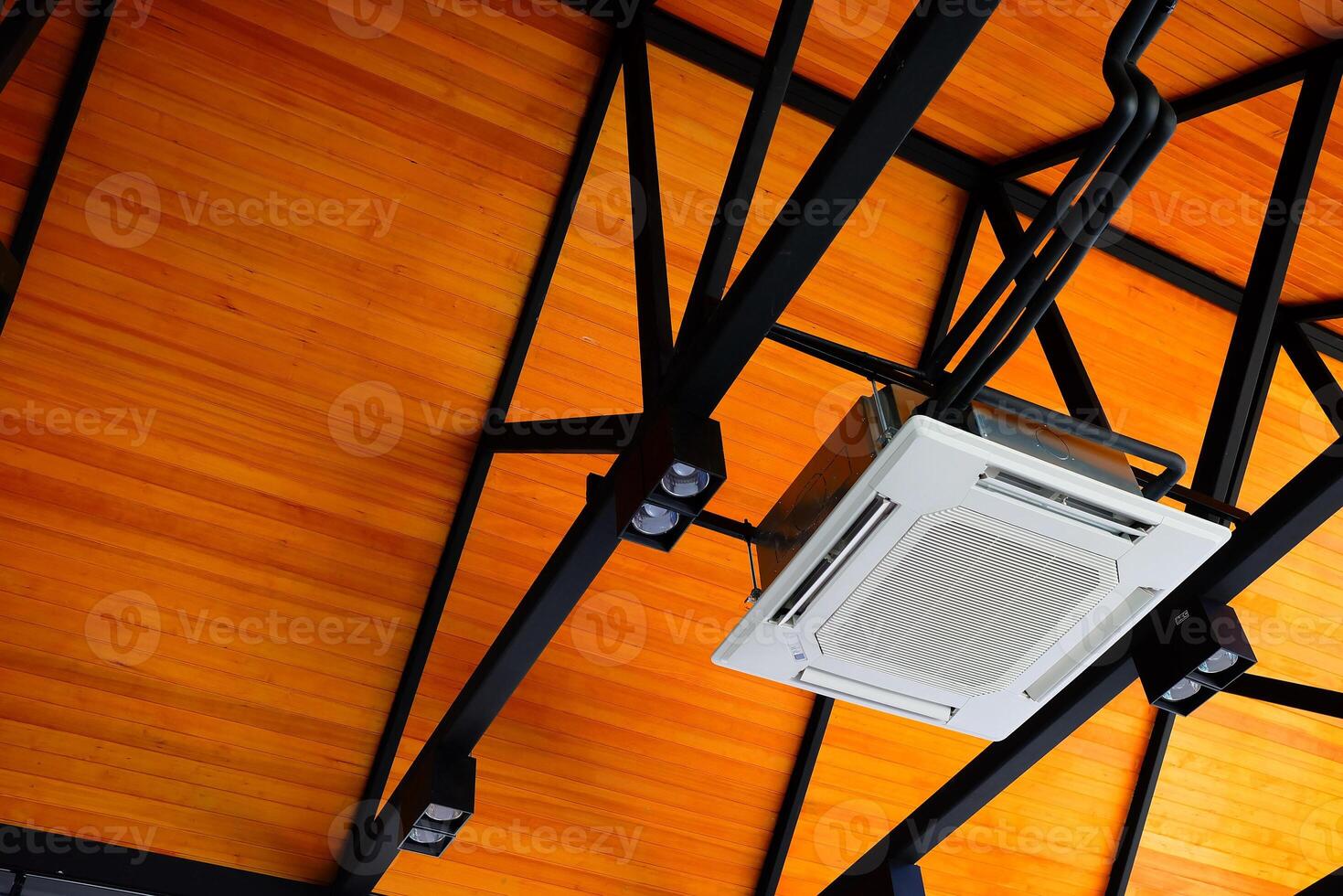 Ventilation Air Conditioner on Ceiling. photo