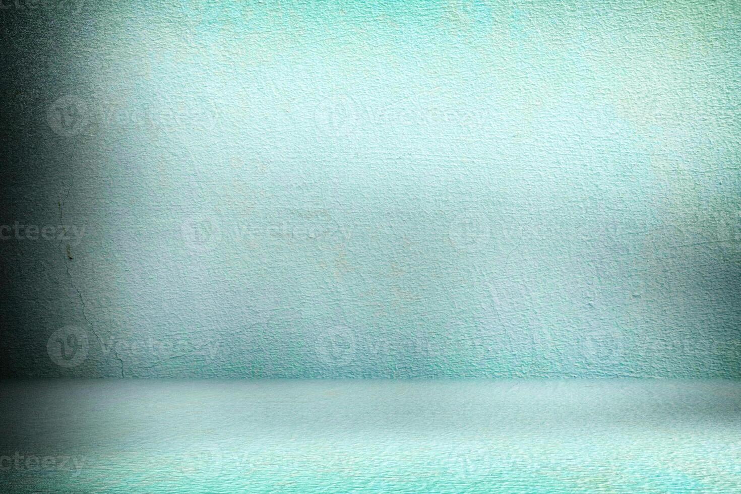 Abstract White Concrete Room Background with Light Leak, Using for Product Presentation, Backdrop, and Studio Mockup. photo