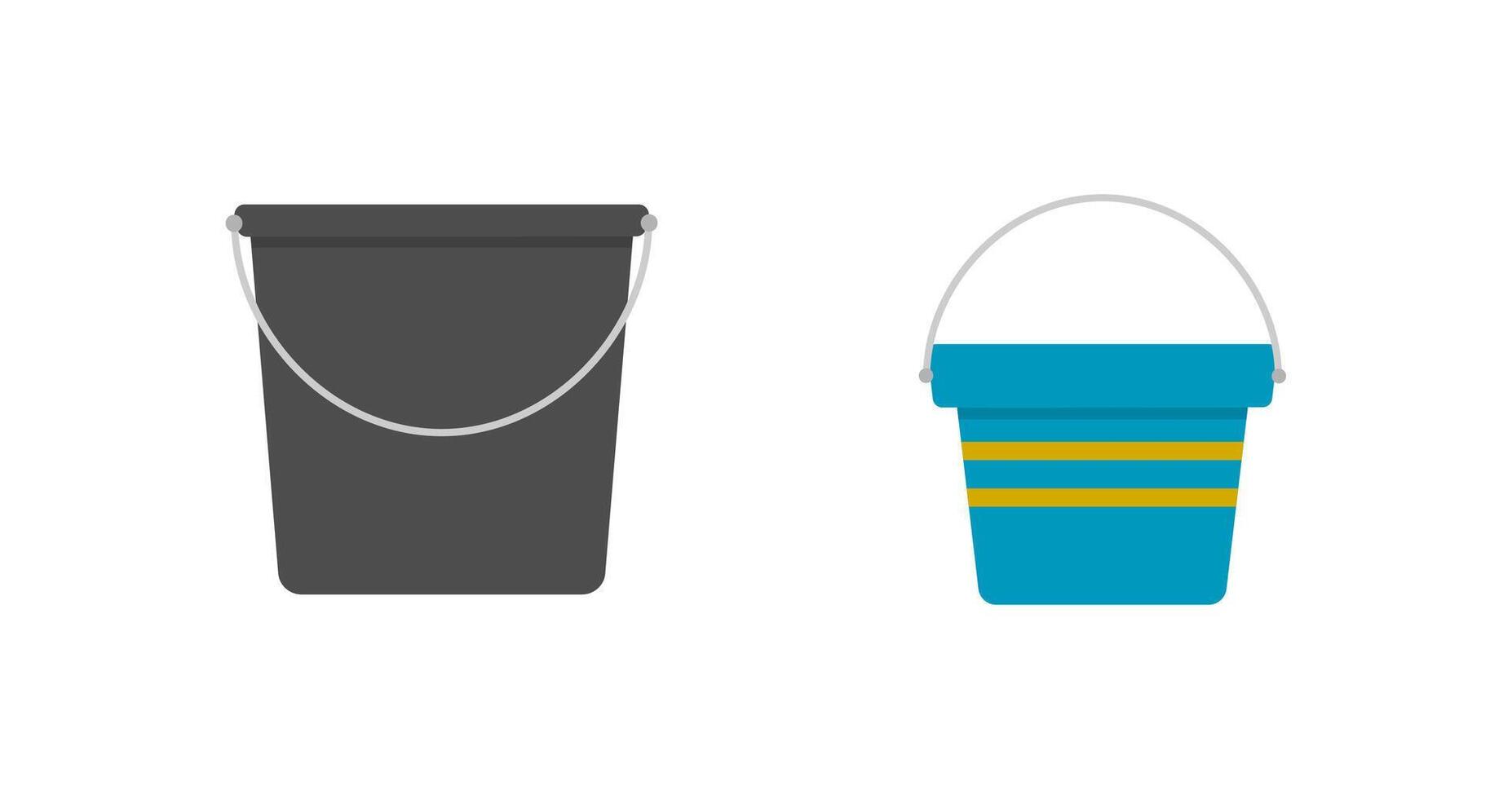 Close up of bucket and handle, suitable for gardening, household, construction, DIY, farming, carrying, and storage concept designs. vector