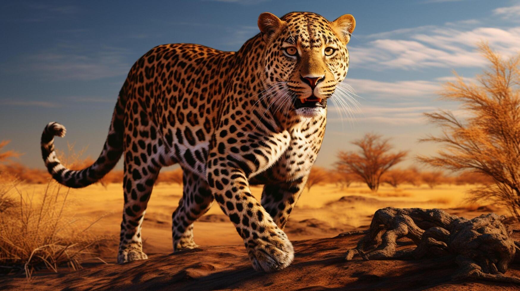 AI generated leopard high quality image photo