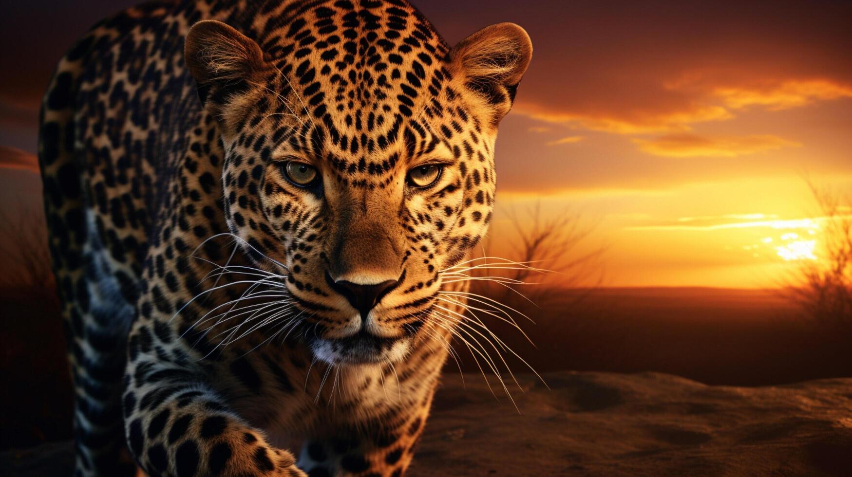 AI generated leopard high quality image photo