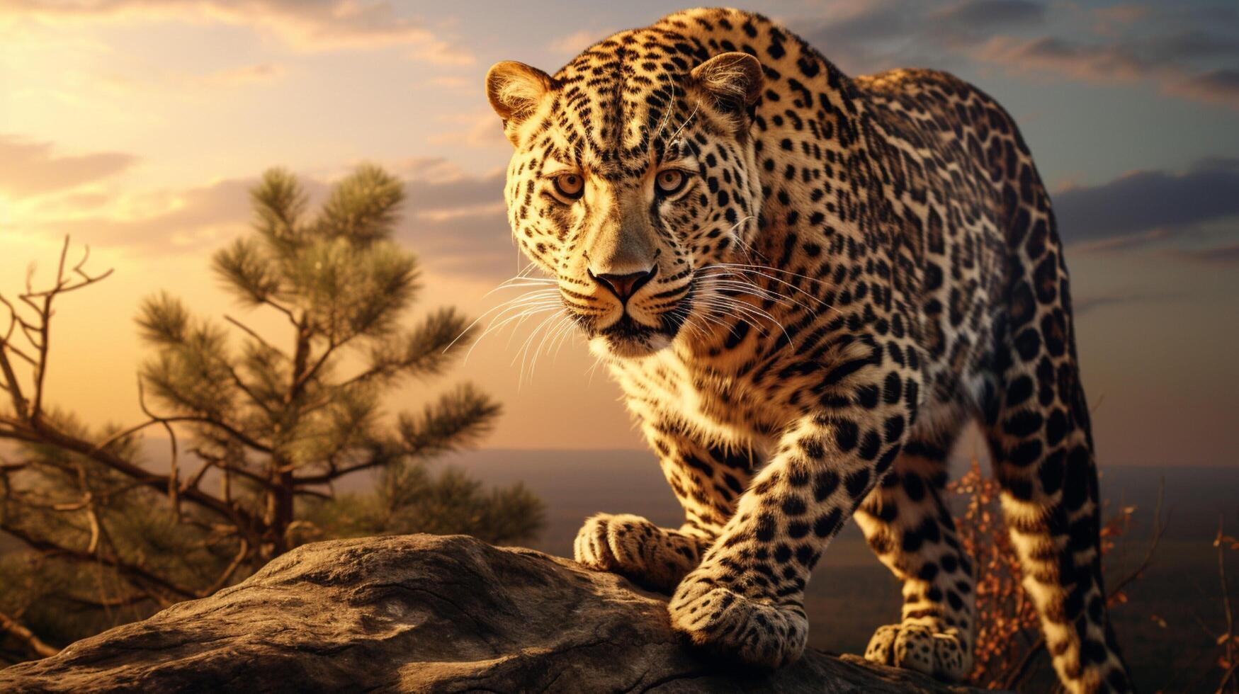AI generated leopard high quality image photo