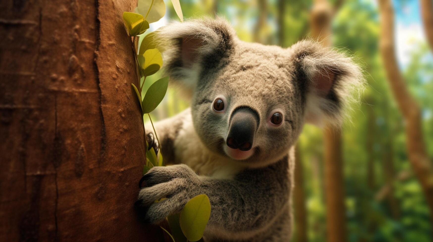 AI generated koala high quality image photo