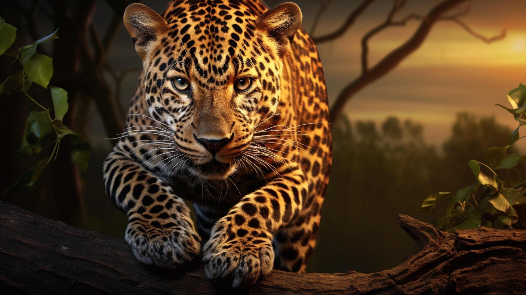 AI generated leopard high quality image photo