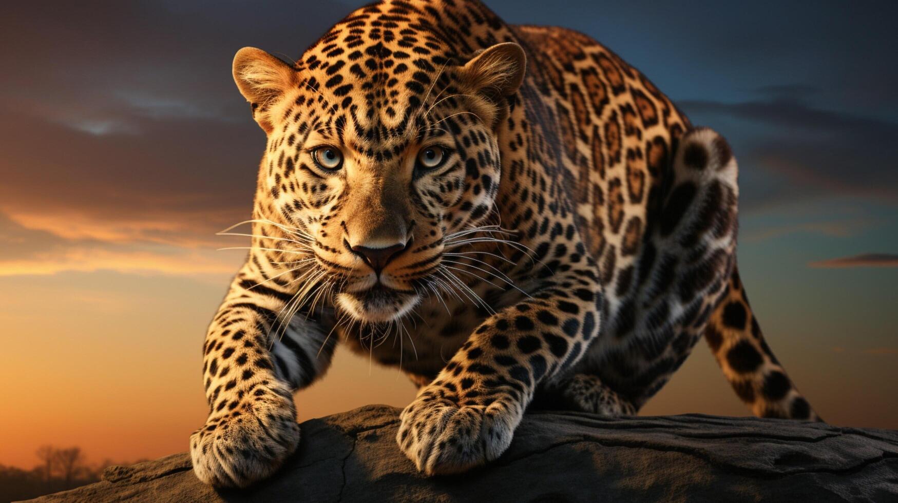 ai generado leopardo alto calidad imagen foto