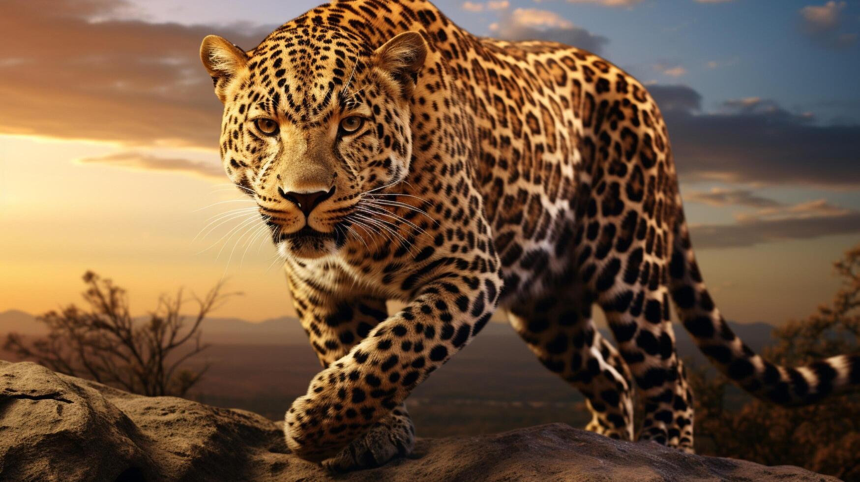 AI generated leopard high quality image photo