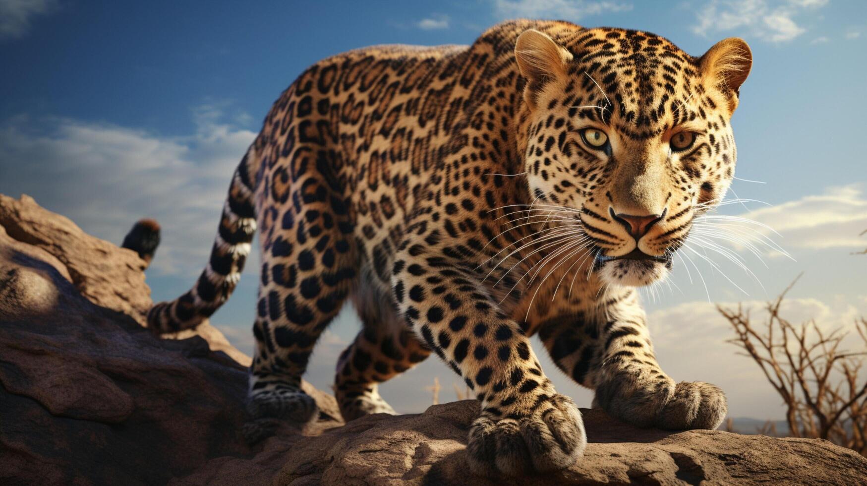 AI generated leopard high quality image photo