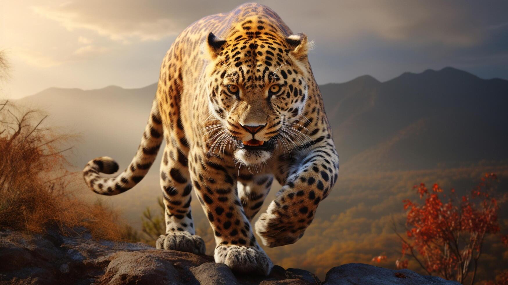 AI generated leopard high quality image photo