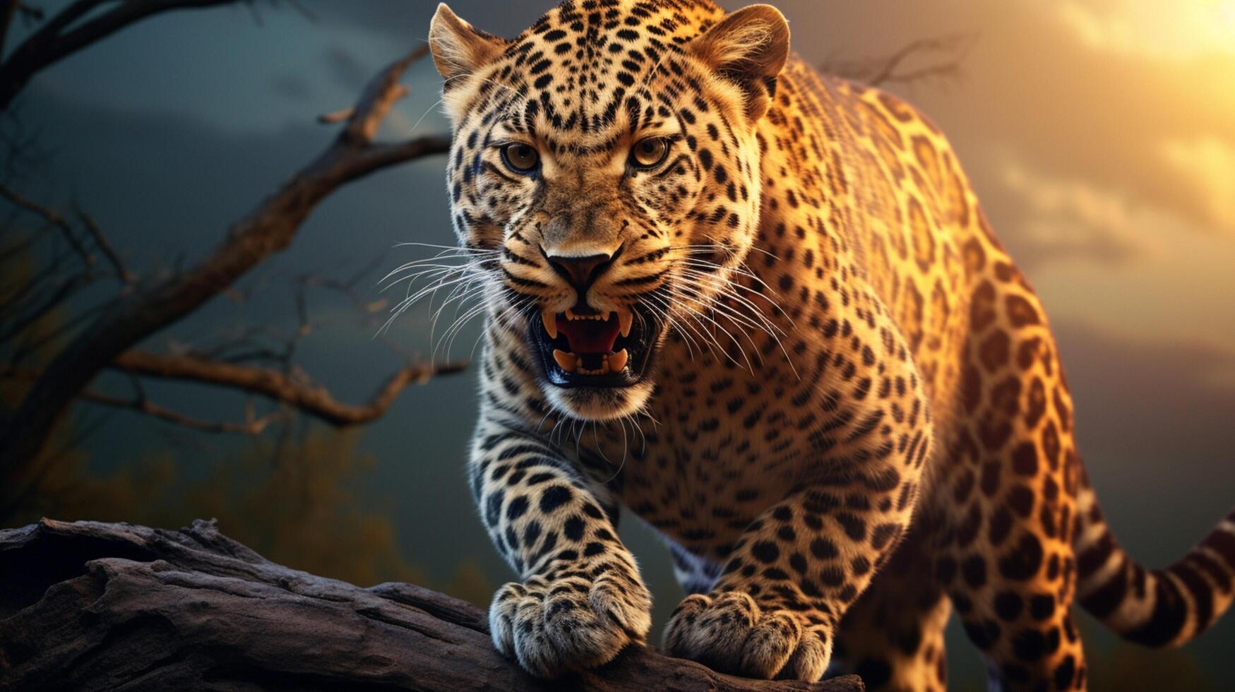 AI generated leopard high quality image photo